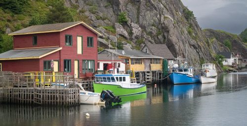 Fishing Village Newfoundland 21.5 Herb McClelland Pictorial Gold