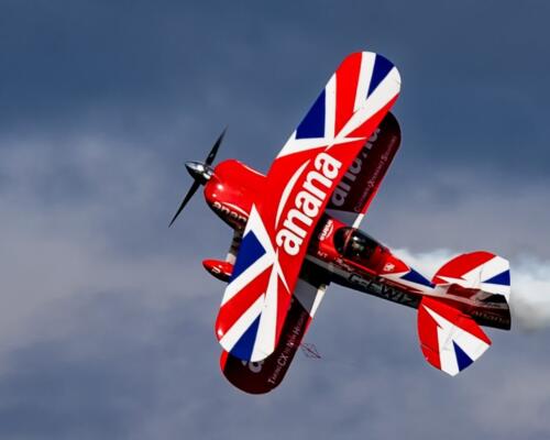 Biplane  20.5  Pictorial  Silver  Jim  Sykes