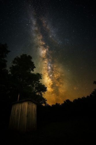 His and Hers outhouse under the milky way  22.5 Dan Copeland Pictorial Master