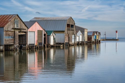 Boat Houses 23.5 HM SPP Barbara Bialon Pictorial Silver