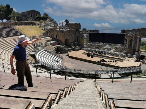 Guida Turistica - Il Teatro Greco 19.5 Emanuele Nasello Pictorial Bronze