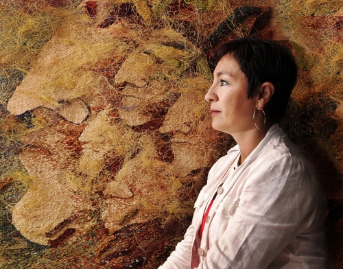 Fabric faces Ixchel Suarez 21 Peter McCusker Pictorial Silver